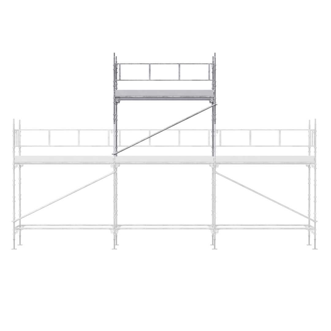Universal Scaffolding Extension Height 2 Railing Steel