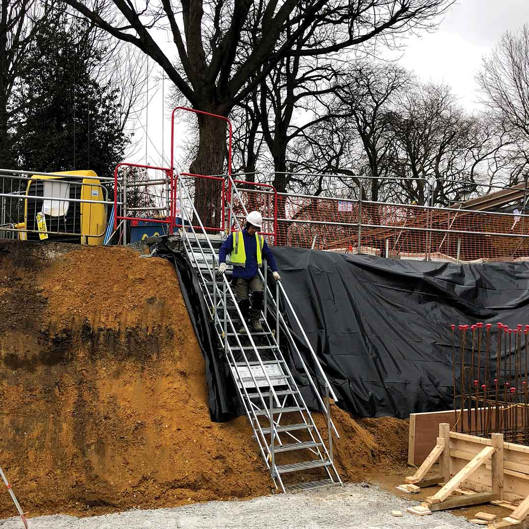 Steel Stair 18 steps with Handrails