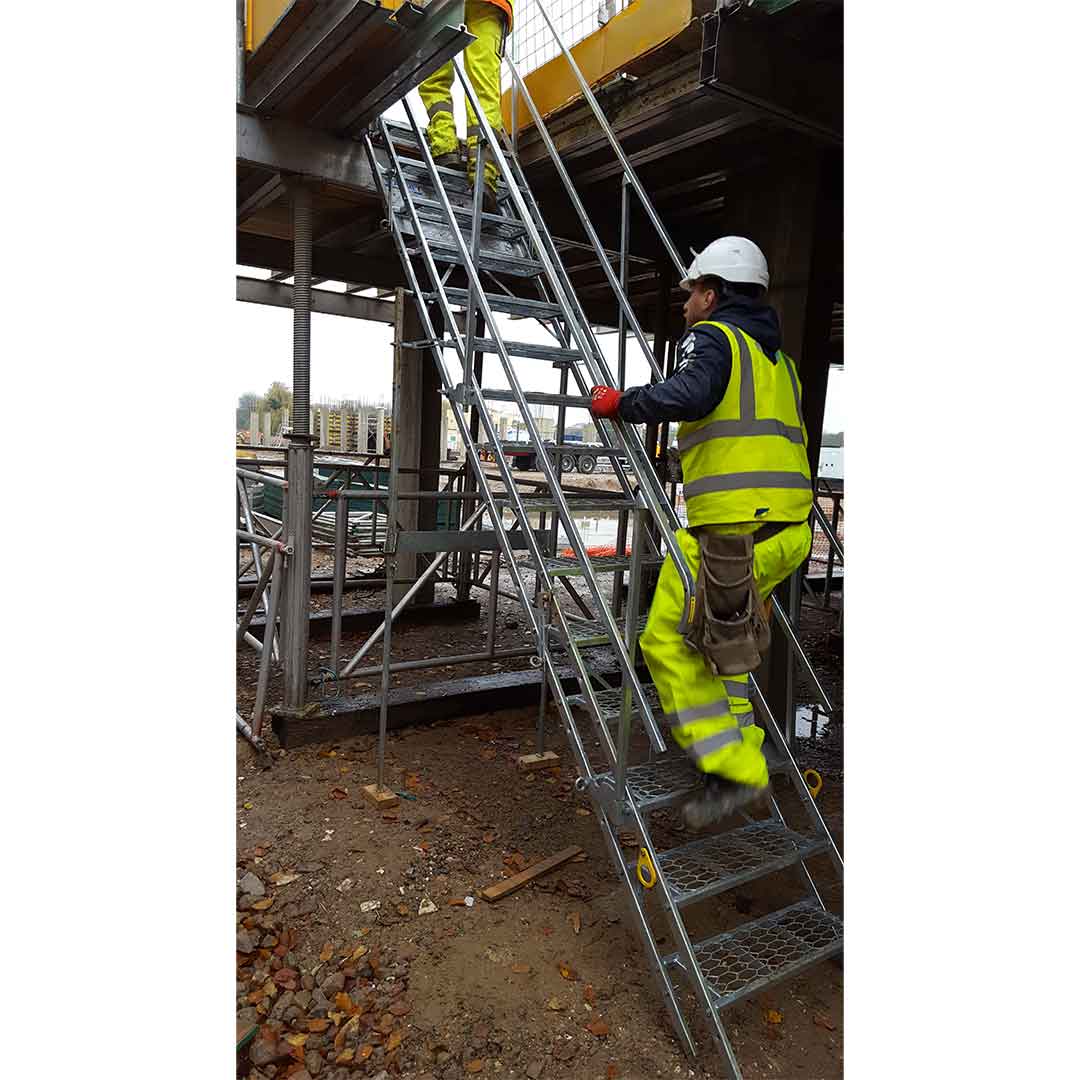 Steel Stair 15 steps with Handrails