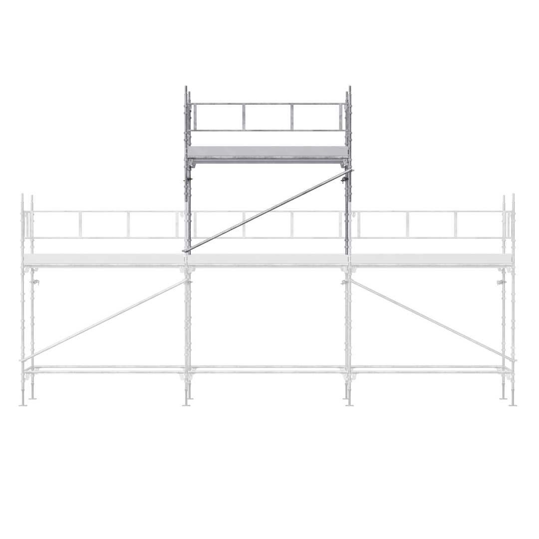 Universal Scaffolding Extension Height 2 Railing Steel